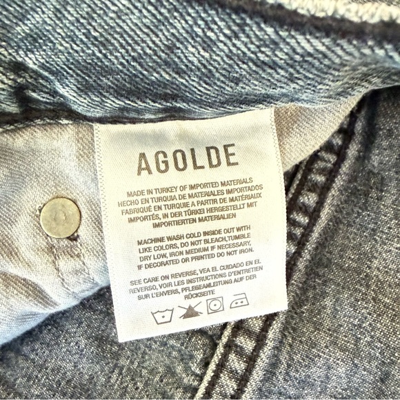 AGOLDE Riley High Rise Straight Jeans – Size 25 – 100% Cotton - Picture 3 of 9